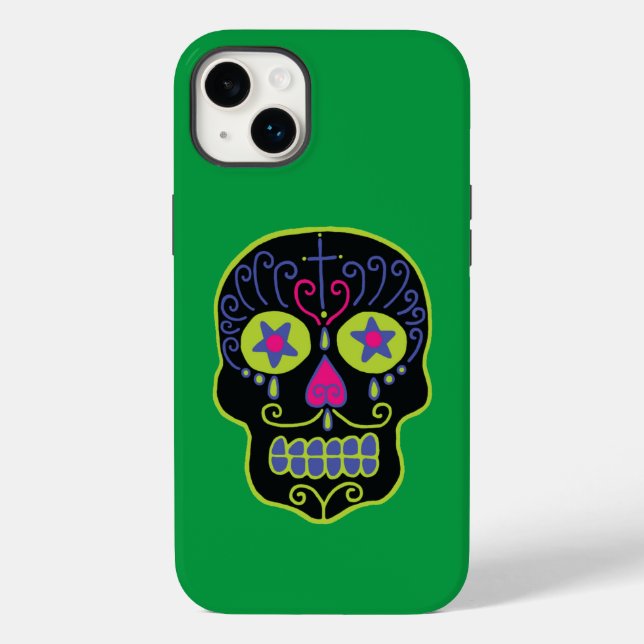 Étui Case-Mate iPhone Crâne en Sucre Noir (Verso)