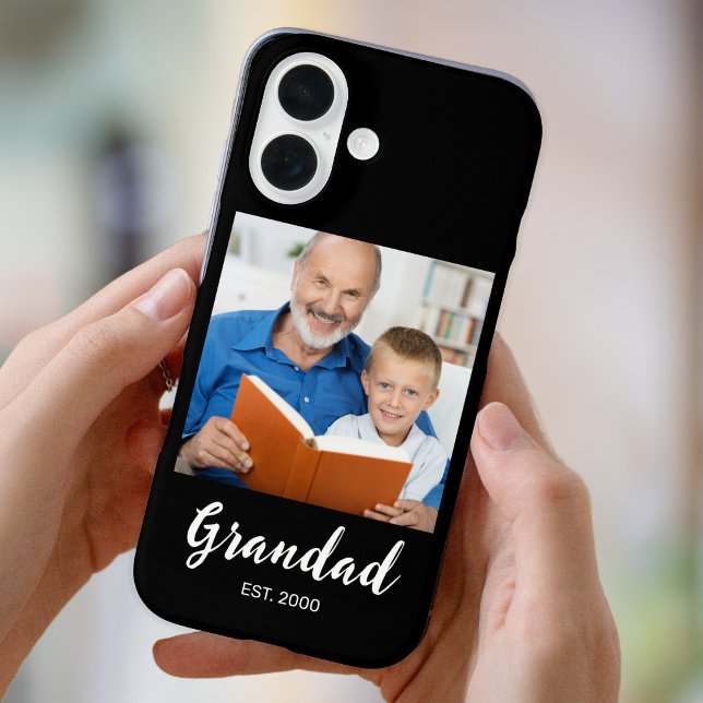 Étui Case-Mate photo noir avec écriture Grand-Père (Créateur téléchargé)