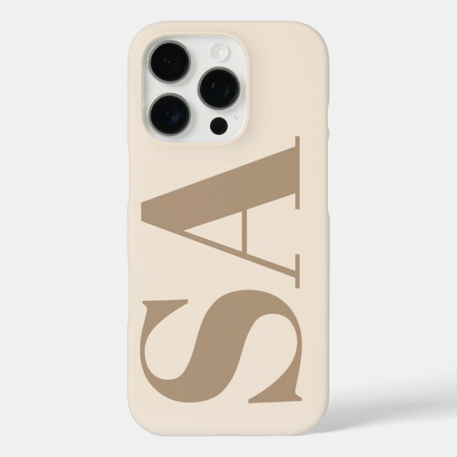Étui Case-Mate tendance blanc antique avec monogra (Verso)