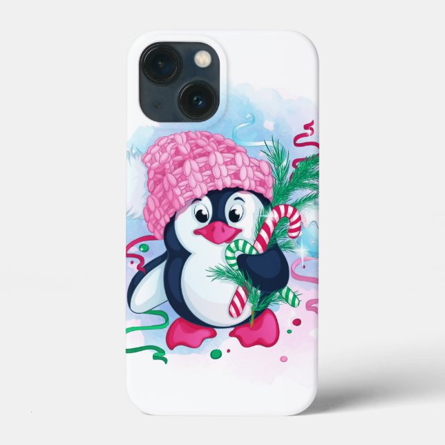 Étui Cheerful Holiday Penguin Case-Mate pour iPhon (Verso)