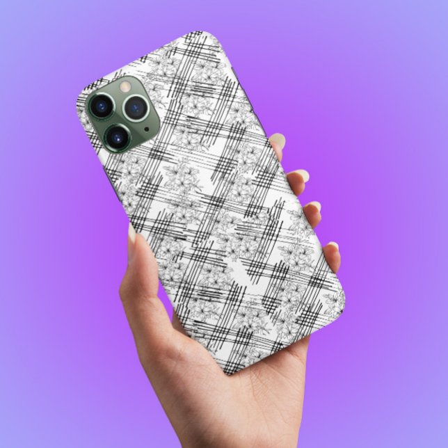 Étui Chic Fleurs à monogramme et rayures Case-Mate (Créateur téléchargé)