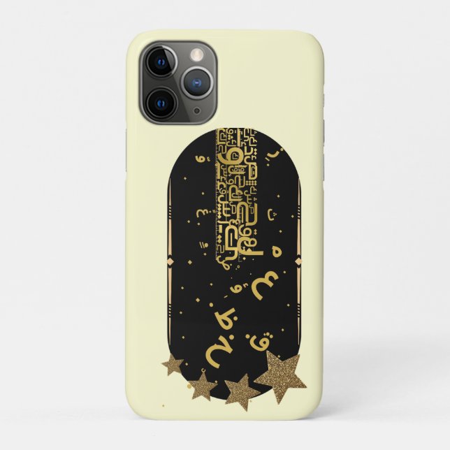 Étui Chic iPhone 11 Pro Étoiles Dorées Célestes (Dos)