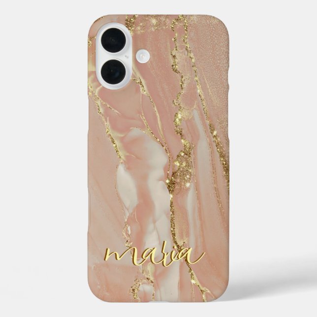 Étui chic monogrammé à encre d'alcool - Mate iPhon (Verso)