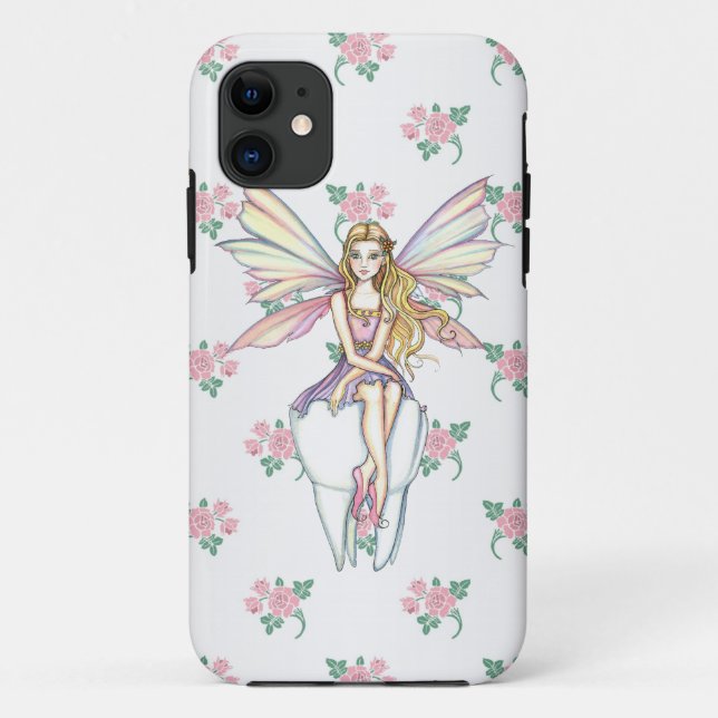Étui Cute Tooth Fairy et Fleurs Féminin pour iPhon (Dos)