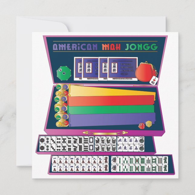 Étui de cartes Mah Jongg (Devant)
