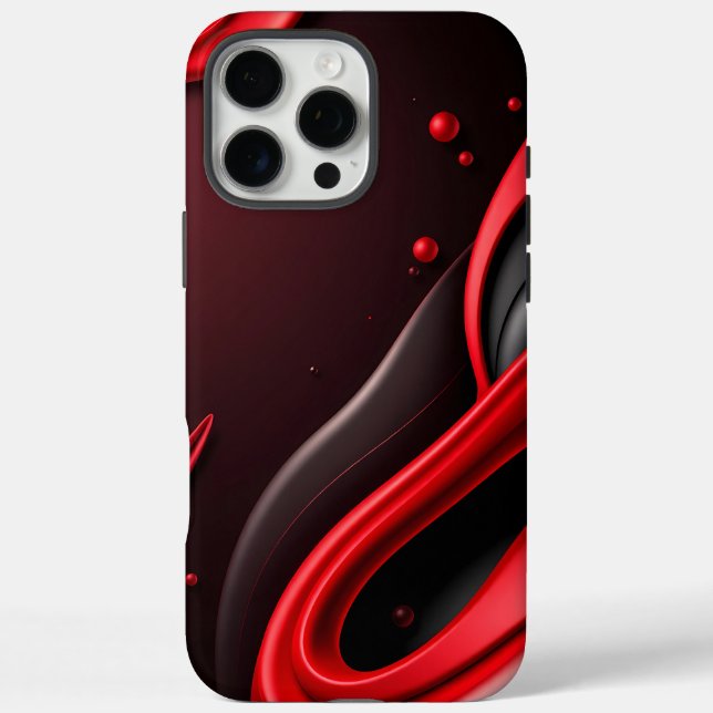 Étui de coque arrière mobile à dégradé 3D rouge et (Verso)