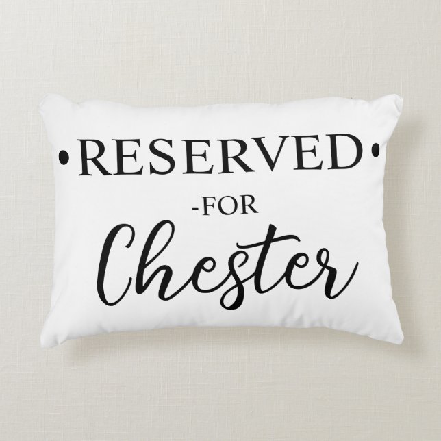 Étui de Coussin Personnalisé pour Chien : Réservé  (Devant)