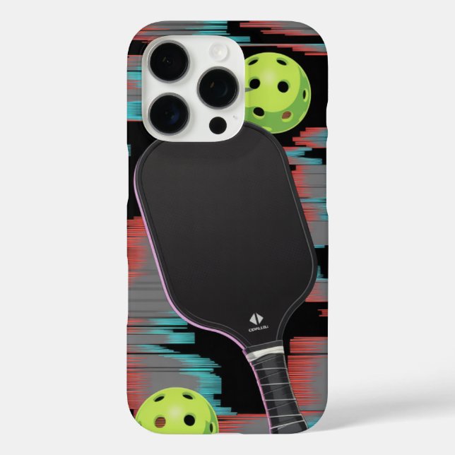 Étui de mouvement de raquette de pickleball néon (Verso)