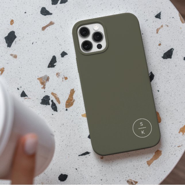 Étui de nom de monogramme moderne simple Case-Mate (Créateur téléchargé)