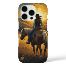 Étui de protection pour iPhone Cowgirl Sunset West