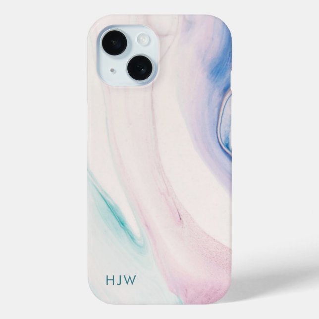 Étui de téléphone à aquarelle abstraite moderne (Verso)
