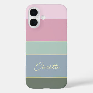 Étui de téléphone à blocs de couleurs pastel avec