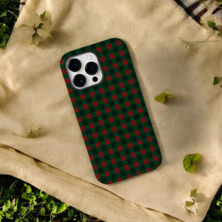 Étui de téléphone à carreaux Buffalo rouge et vert