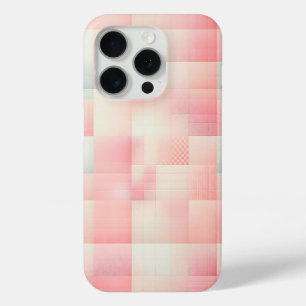 Étui de téléphone à carreaux dégradé pastel rose r