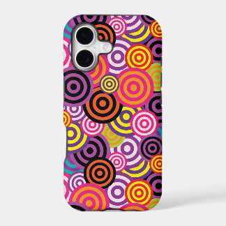 étui de téléphone à cercles psychédéliques colorés