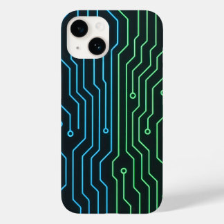 Étui de téléphone à circuit néon futuriste