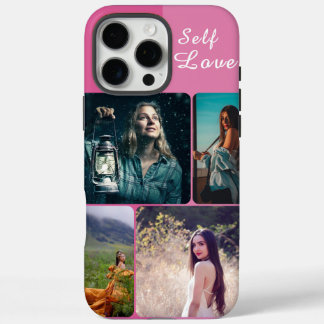 Étui de téléphone à collage photo d'amour propre r