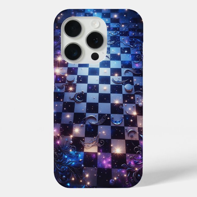 Étui de téléphone à damier de galaxie céleste - Ma (Verso)