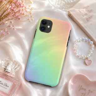 Étui de téléphone à dégradé de pastel arc-en-ciel