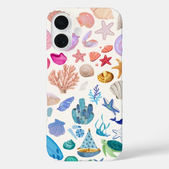 Étui de téléphone à dégradé d'été de coquillage (Verso)