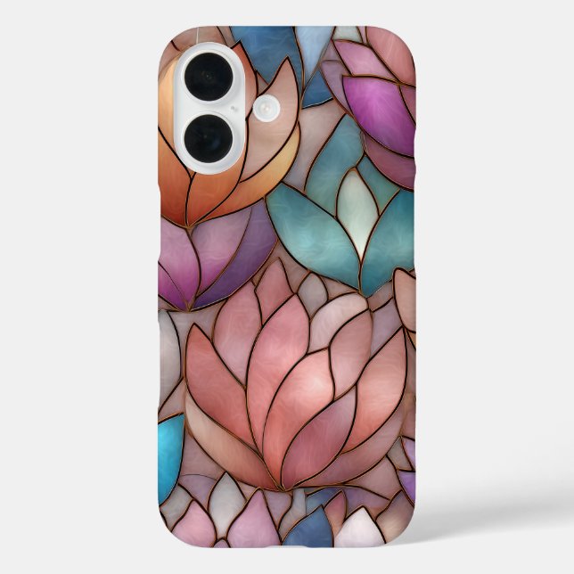 Étui de téléphone à effet de vitrail Mosaïque flor (Verso)