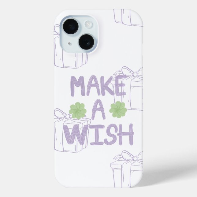 Étui de téléphone à esthétique pastel | fais un vœ (Verso)