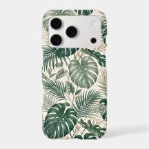 Étui de téléphone à feuille de Monstera tropicale