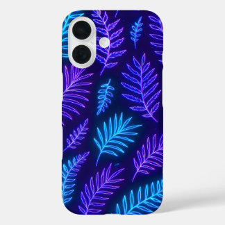 Étui de téléphone à feuilles tropicales néon