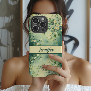 Étui de téléphone à fleurs sauvages personnalisé,
