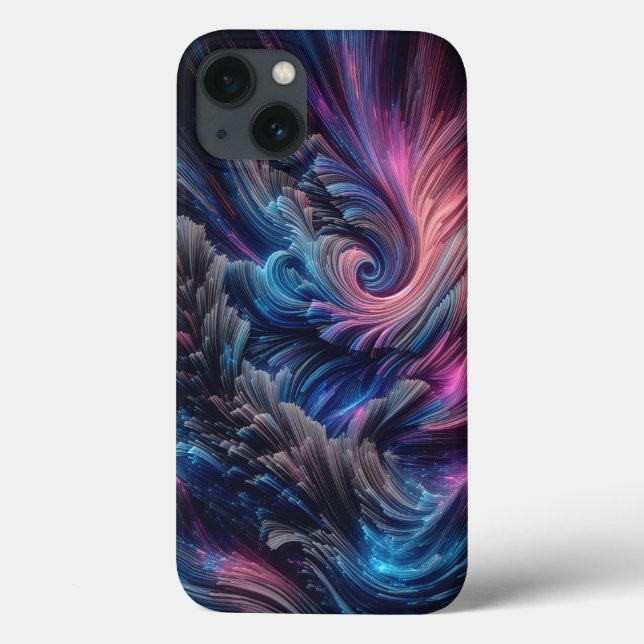 Étui de téléphone à flux en fibre optique moderne  (Verso)