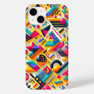 Étui de téléphone à formes géométriques 3D vibrant