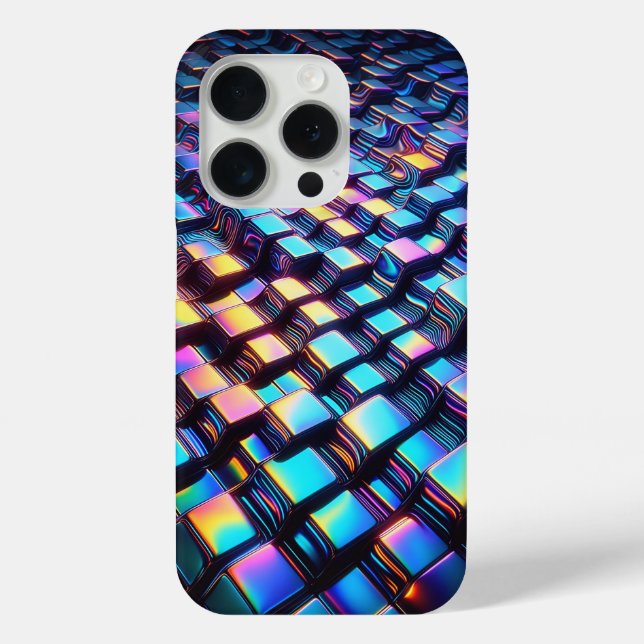 Étui de téléphone à grille ondulée iridescent mode (Verso)