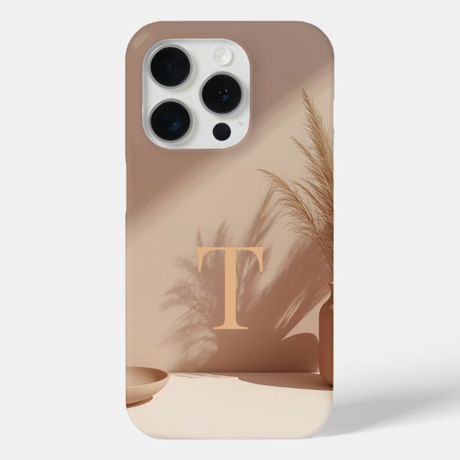 Étui de téléphone à lettre T minimale – Abstrait e (Verso)