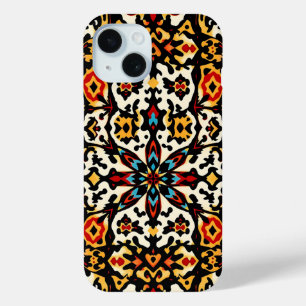 Étui de téléphone à médaillon boho vibrant