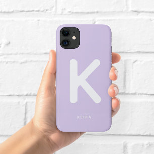 Étui de téléphone à monogramme lavande