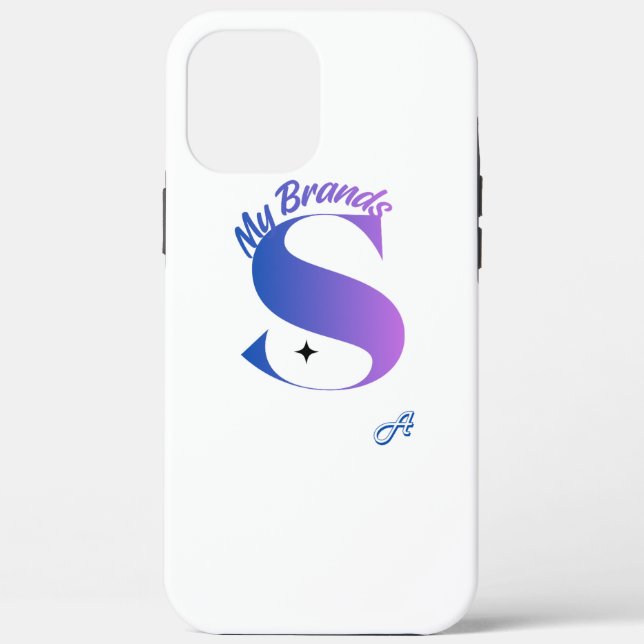 Étui de téléphone à monogramme lettre S dégradé vi (Verso)