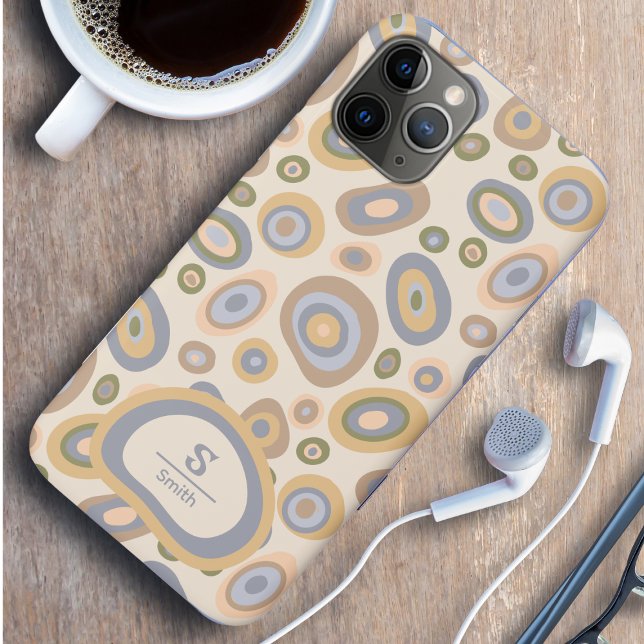 Étui de téléphone à monogramme moderne – Design ab (Modern Monogram Cellphone Case for iPhone)