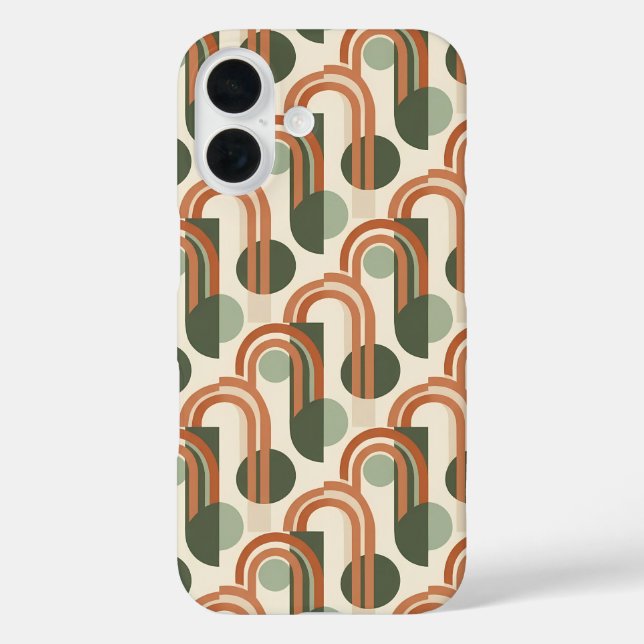 Étui de téléphone à motif d'arche en terracotta (Verso)