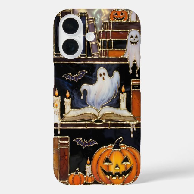 Étui de téléphone à motif de bibliothèque Hallowee (Verso)