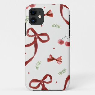 Étui de téléphone à motif de cerise mignonne et de