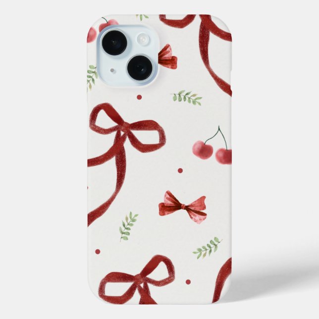 Étui de téléphone à motif de cerise mignonne et de (Verso)