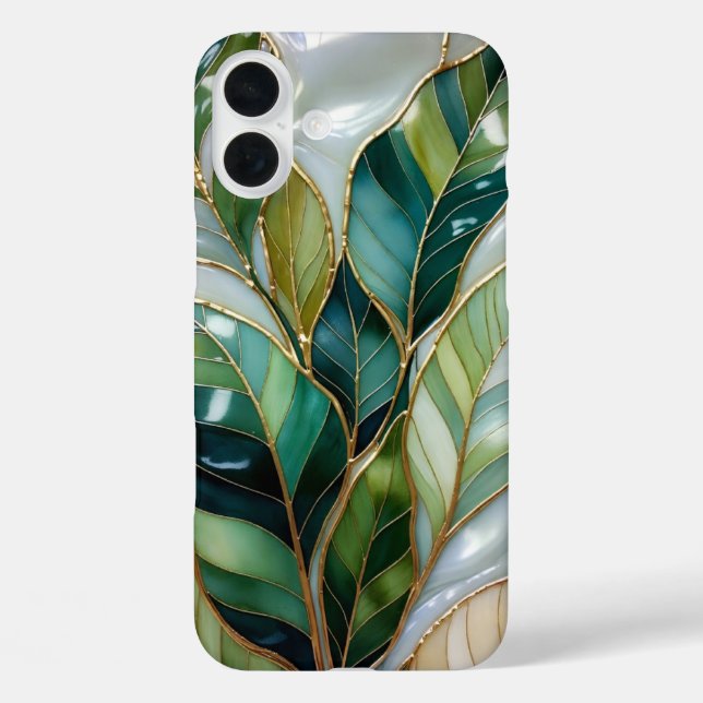 Étui de téléphone à motif de feuille de style vitr (Verso)
