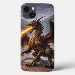 Étui de téléphone à motif d'écailles de dragon