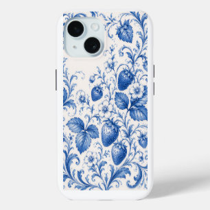 Étui de téléphone à motif floral de fraise en Chin