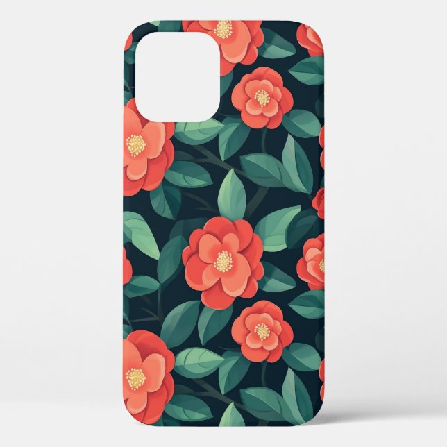 étui de téléphone à motif floral pour iphone (Verso)
