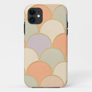 Étui de téléphone à motif pastel en coquille