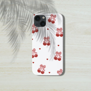 Étui de téléphone à nœud cerise minimaliste pour i