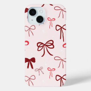 Étui de téléphone à nœud rouge élégant