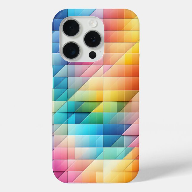 Étui de téléphone à prisme géométrique moderne Col (Verso)