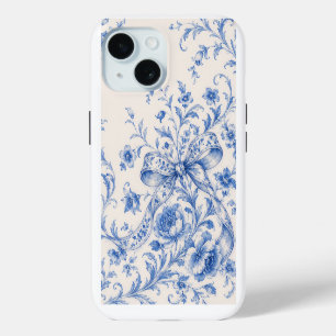 Étui de téléphone à ruban floral en chinoiserie bl